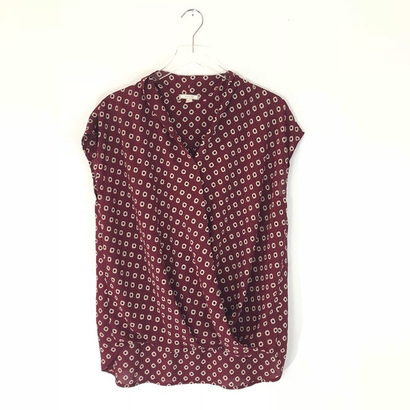 Pleione Tops - Pleione Faux Wrap High/Low Sleeveless Blouse